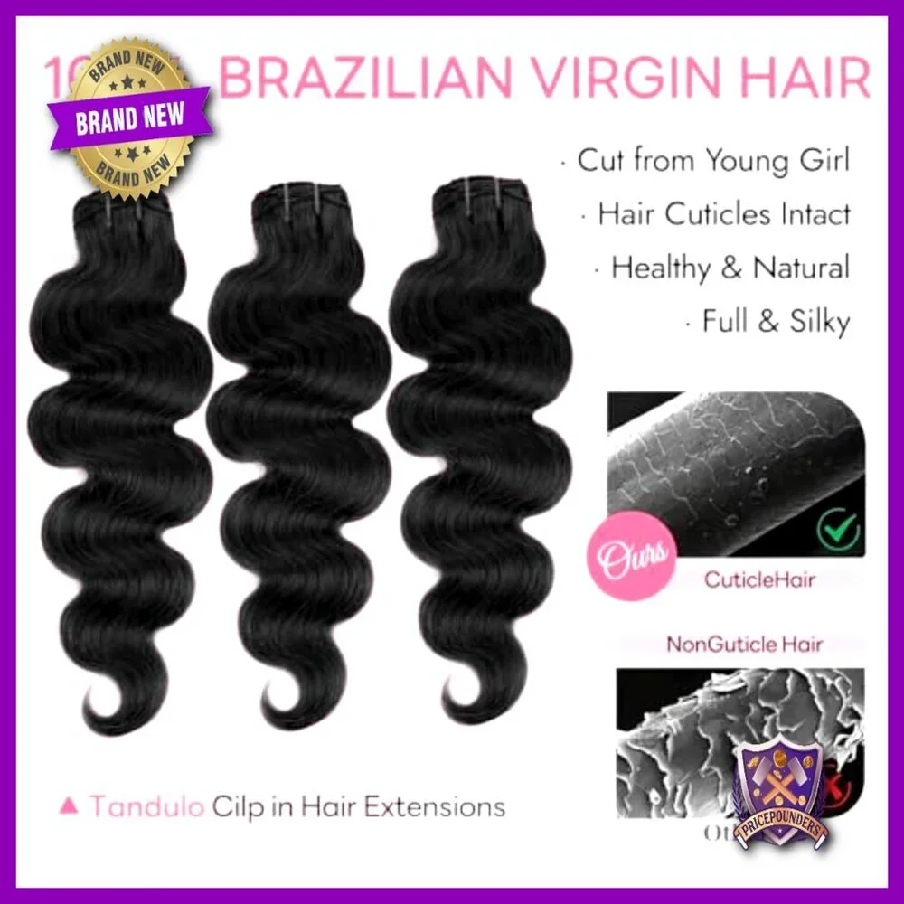 16 Inch Clip-In Human Hair Extensions Body Wave 8 Piece Set 90g